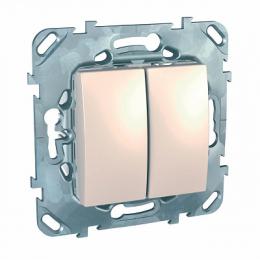 Изображение продукта Переключатель двухклавишный Schneider Electric Unica 10AX 250V 
